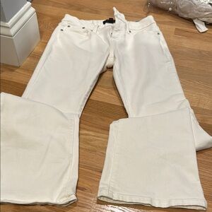 Banana Republic Cream Flare Jeans